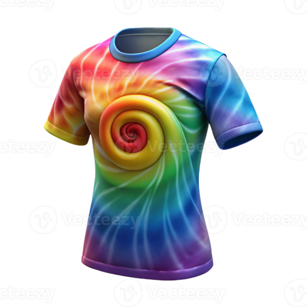 wonderful artistic Tie Dye Shirt Swirl Pattern Cutout Transparent Background png