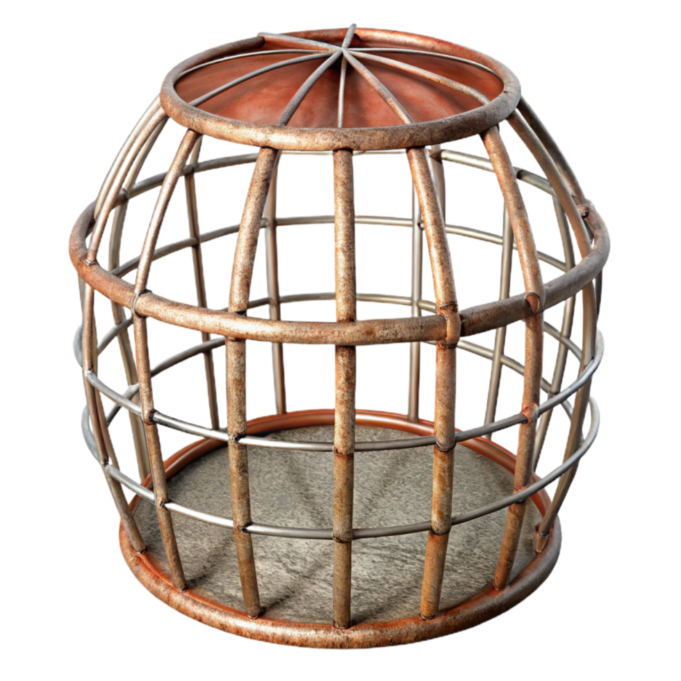 vibrant modern Tomato Cage Metal Wire Isolated genuine png
