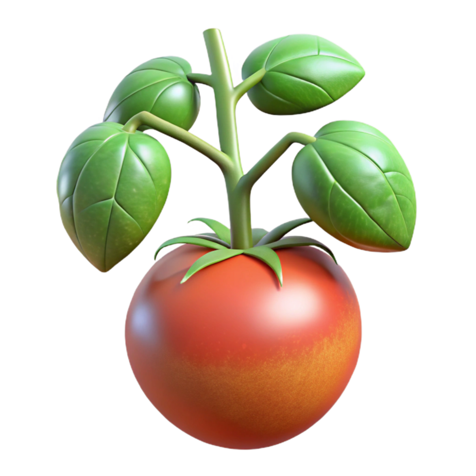 elegant abstract Tomato Plant with Ripe Tomatoes Cutout png