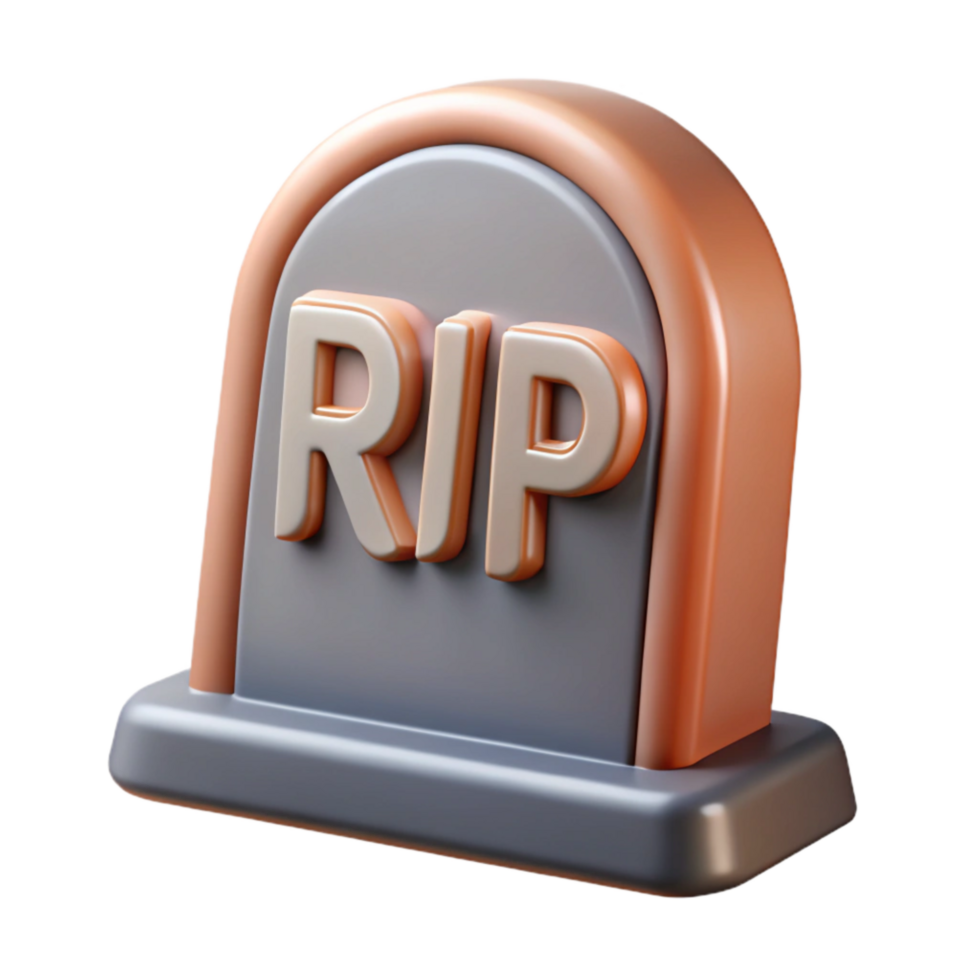 elegant rustic Tombstone with Rip Inscription Transparent Element professional png