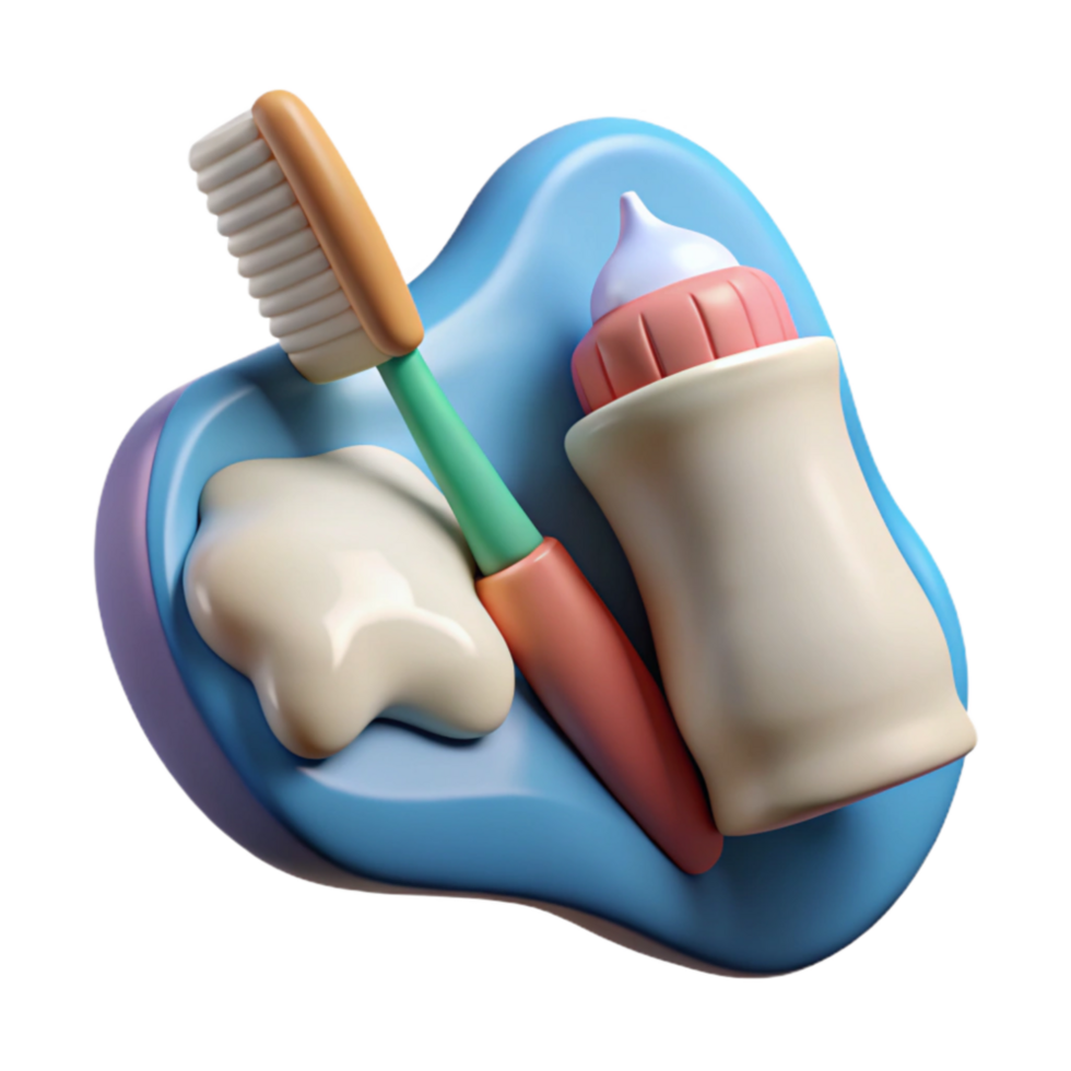 stunning creative Toothbrush and Toothpaste Cutout high resolution png