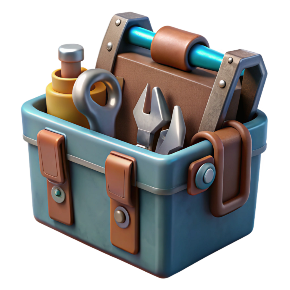 extraordinary abstract Toolbox Metal with Tools Isolated Element genuine png