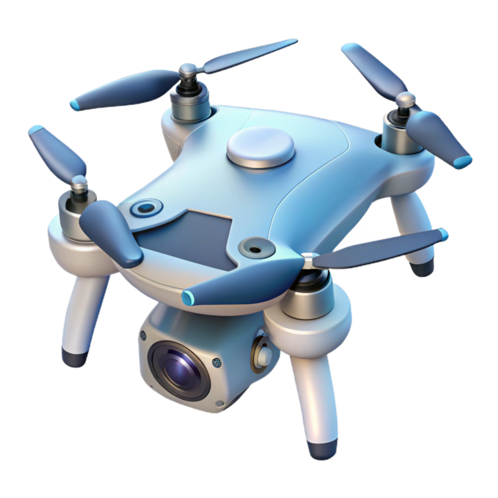 vibrant contemporary Top View Commercial Drone with Camera Transparent Background high resolution png