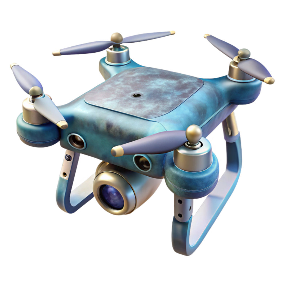 serene artistic Top View Commercial Drone with Camera Transparent Background professional png