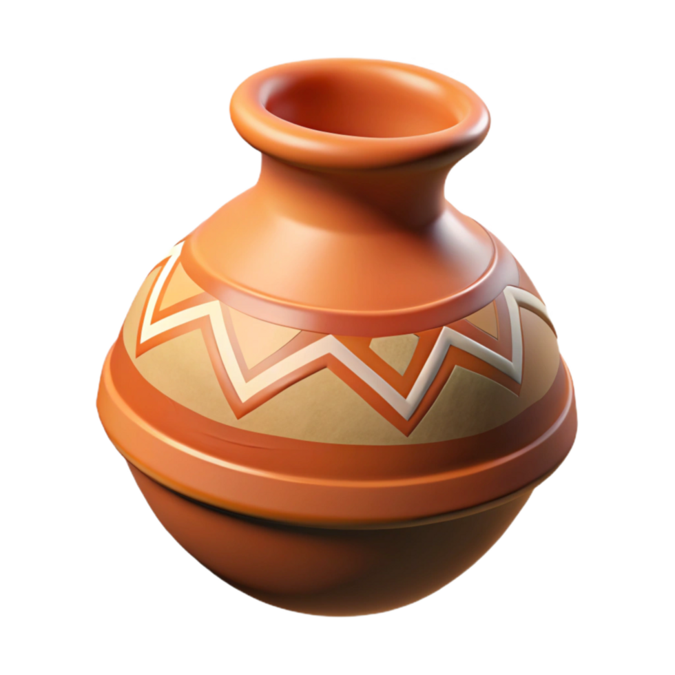 vibrant abstract Tribal Pottery Shard Isolated Element exclusive png