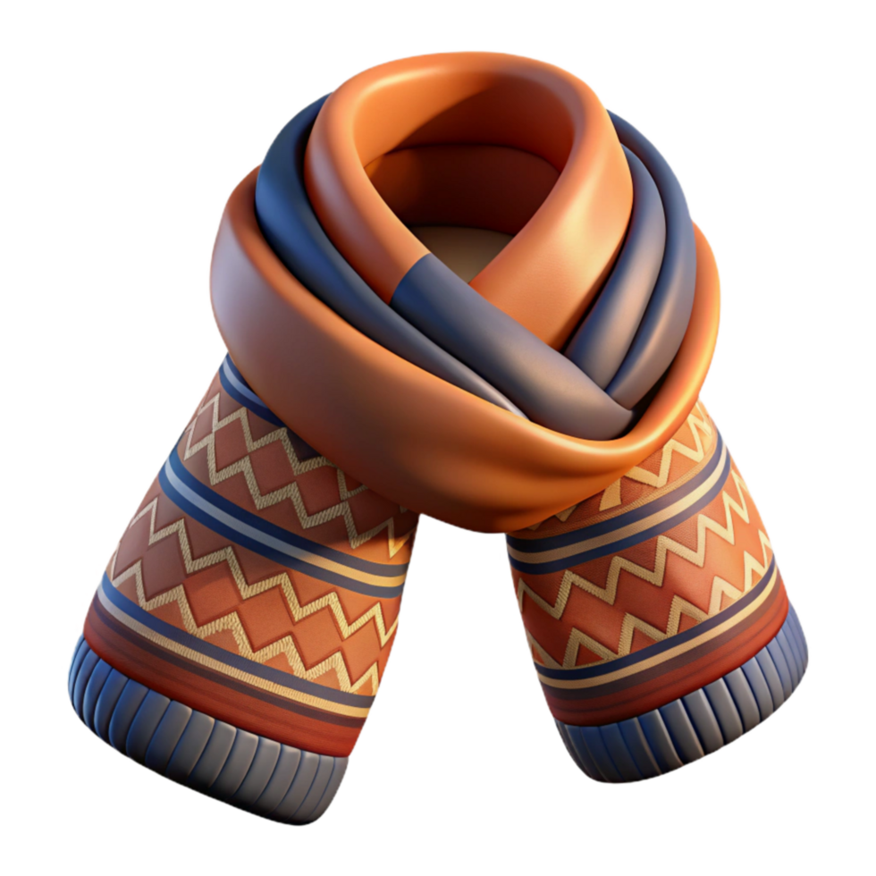 dramatic modern Tribal Patterned Scarf Isolated Flatlay original png