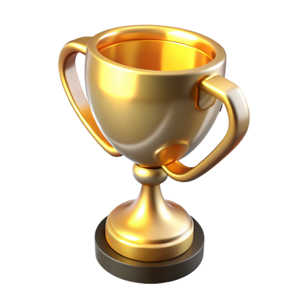 elegant rustic Trophy Gold Reflective Surface Transparent high quality png