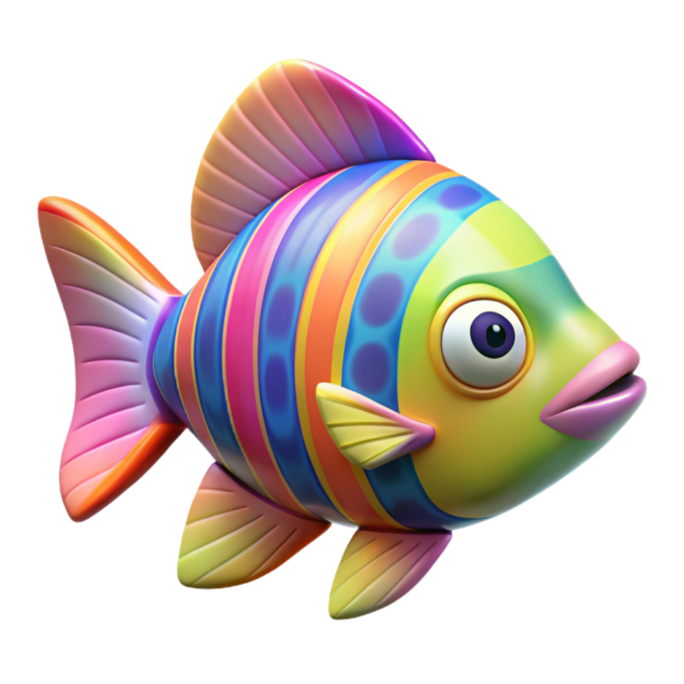 dramatic creative Tropical Fish School Colorful Isolated Element high quality png