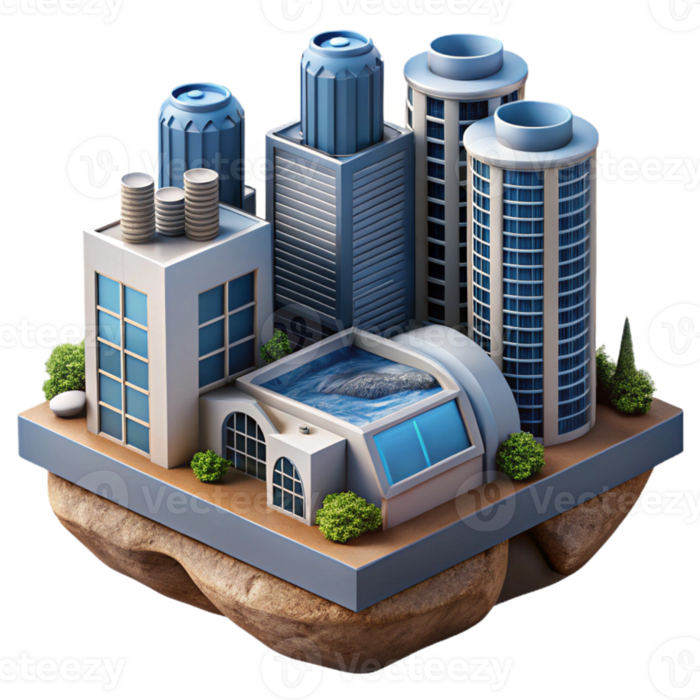 wonderful classic Underground City Buildings Modern Architecture Transparent Background premium png