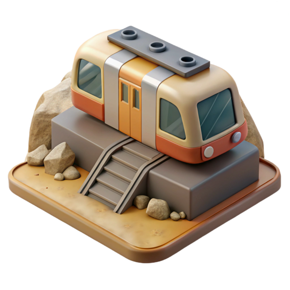beautiful abstract Underground Transportation System Cutout Isolated png