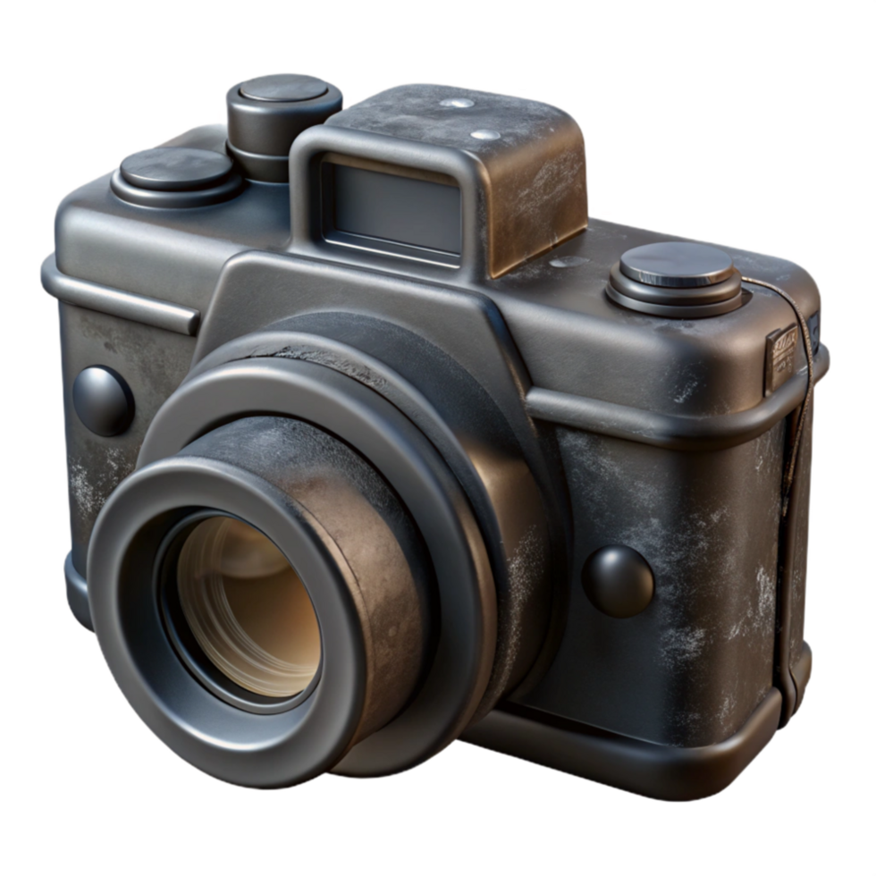 extraordinary rustic Underwater Camera Housing Cutout Black Plastic Isolated professional png