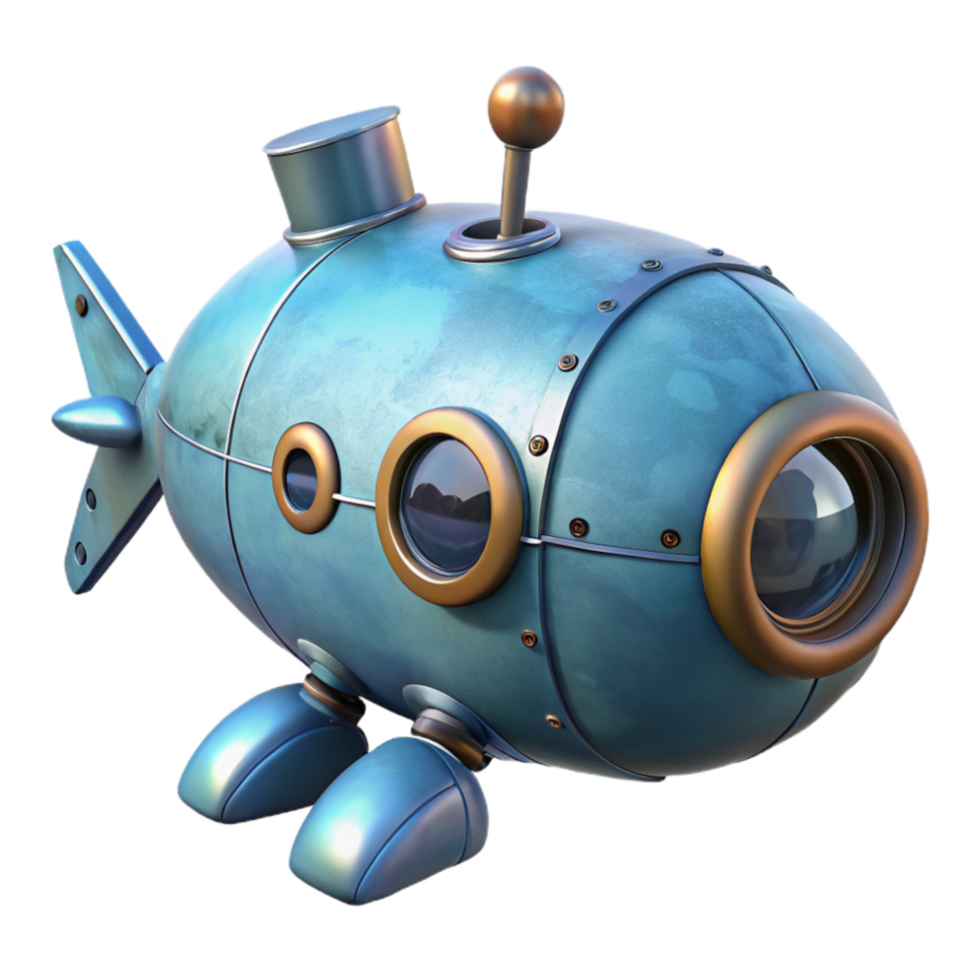 magnificent creative Underwater Drone Exploring Ocean Cutout high resolution png
