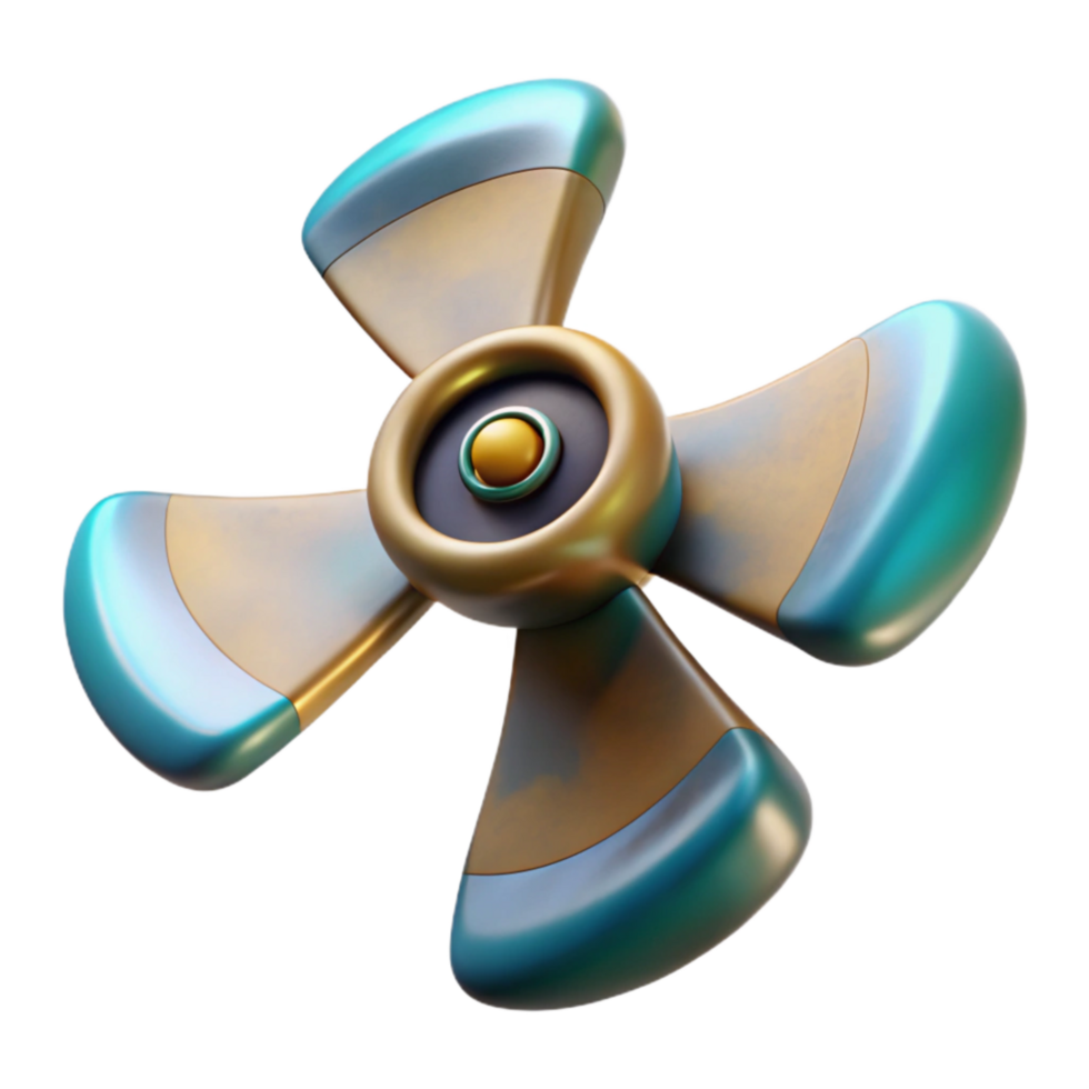 magnificent abstract Underwater Drone Propeller Cutout with Rotation Blur detailed png