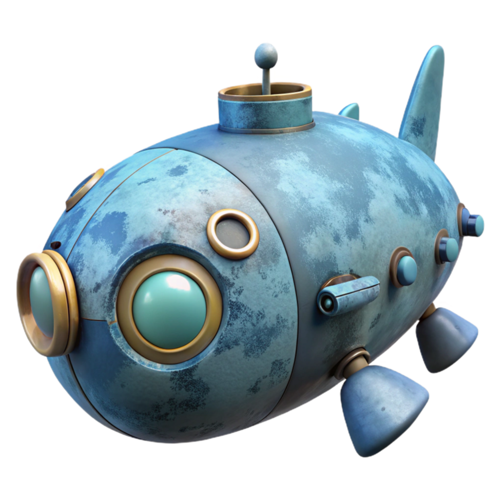 wonderful classic Underwater Drone Exploring Ocean Cutout high quality png