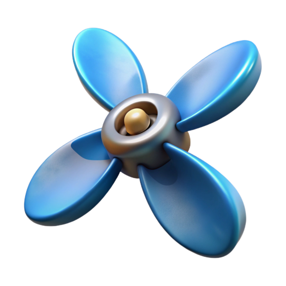 extraordinary minimalist Underwater Drone Propeller Cutout with Rotation Blur original png