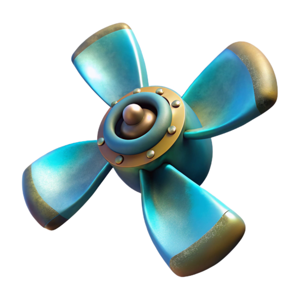 beautiful traditional Underwater Drone Propeller Cutout with Rotation Blur high quality png