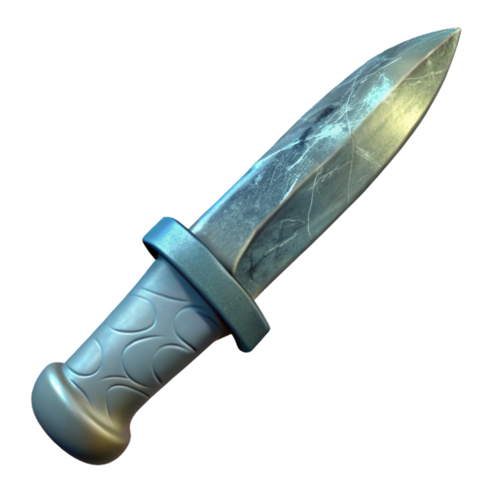 wonderful vintage Underwater Knife Cutout Silver Blade Isolated high resolution png