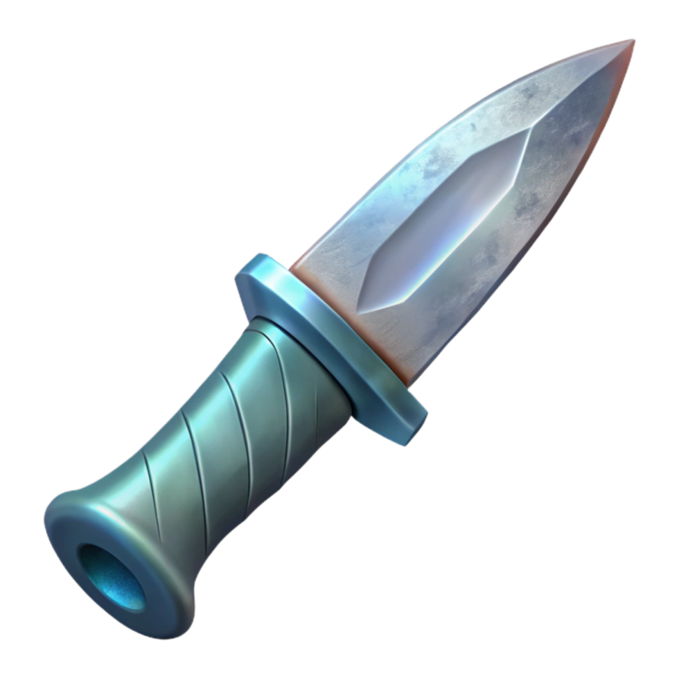 vibrant vintage Underwater Knife Cutout Silver Blade Isolated professional png