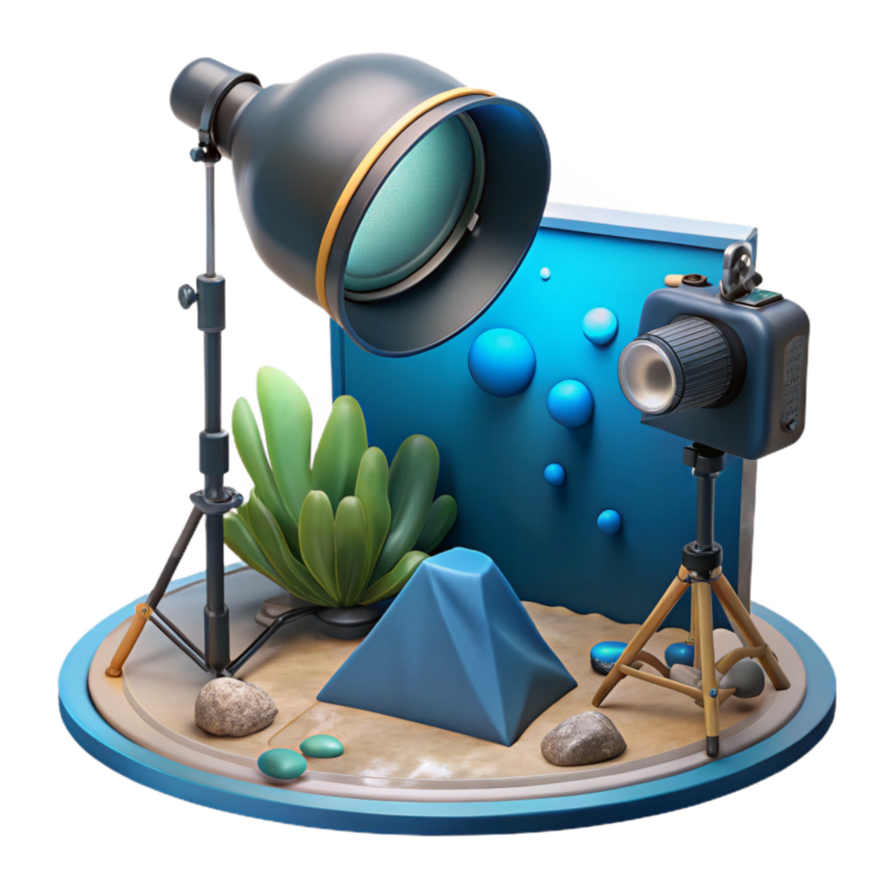 beautiful minimalist Underwater Photography Lighting Setup Transparent Background exclusive png