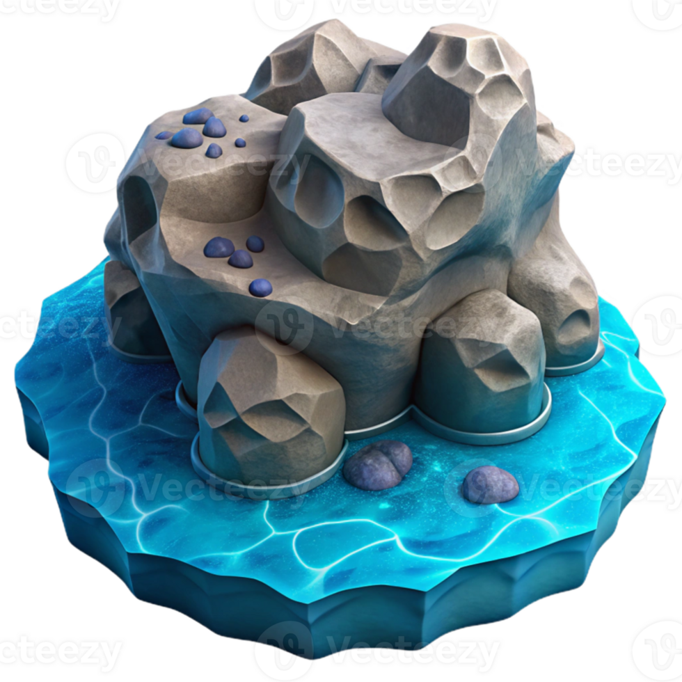 dramatic abstract Underwater Rock Formation Jagged Cutout genuine png