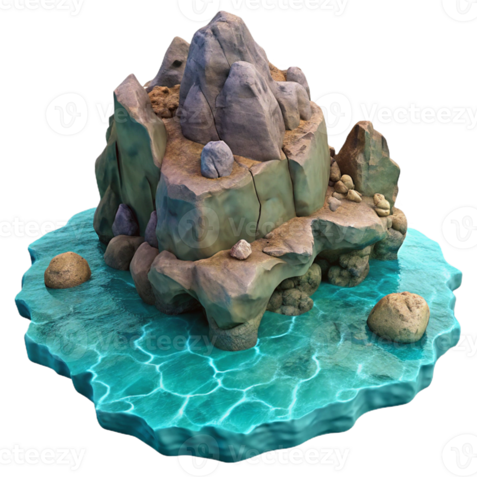 elegant abstract Underwater Rock Formation Jagged Cutout authentic png