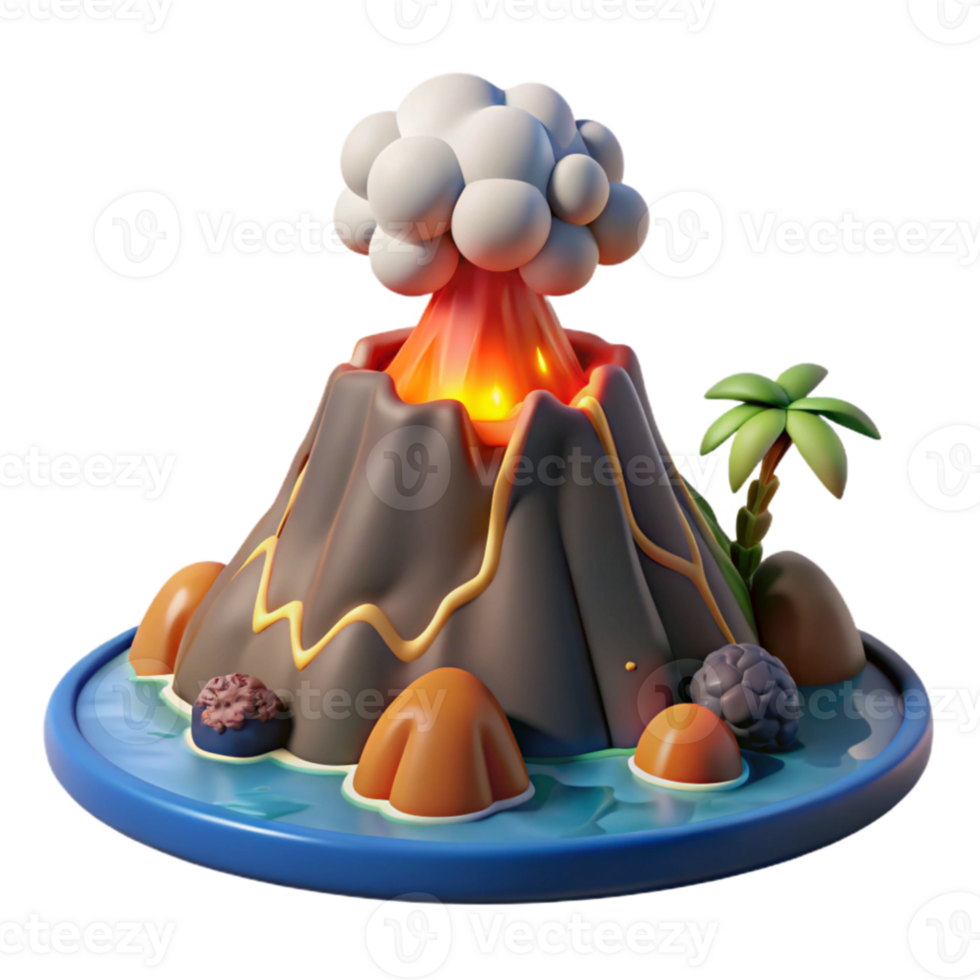 elegant classic Underwater Volcano Erupting Cutout Dramatic Scene high resolution png