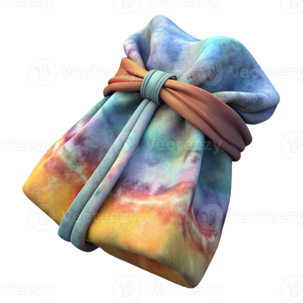 extraordinary creative Upcycled Clothing Rags Tie Dye Pattern Cutout authentic png