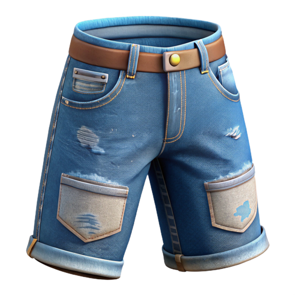 extraordinary abstract Upcycled Jeans Shorts Distressed Detail Cutout genuine png