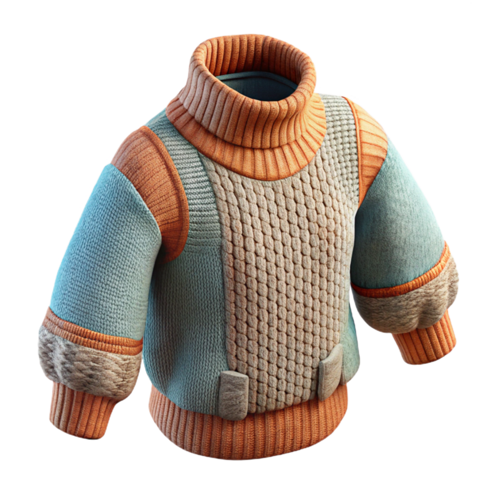 serene creative Upcycled Sweater Knitted Texture Isolated genuine png