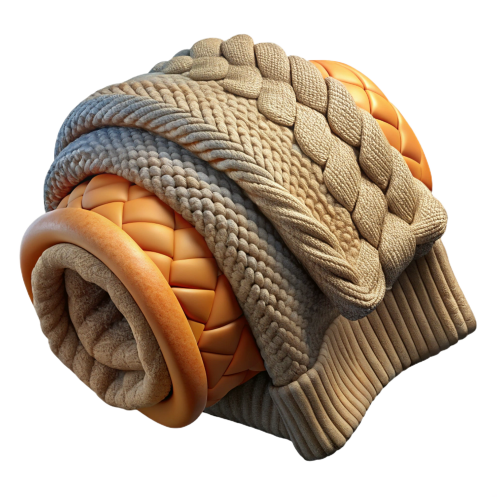 extraordinary artistic Upcycled Sweater Throw Blanket Knitted Texture Isolated Element high quality png