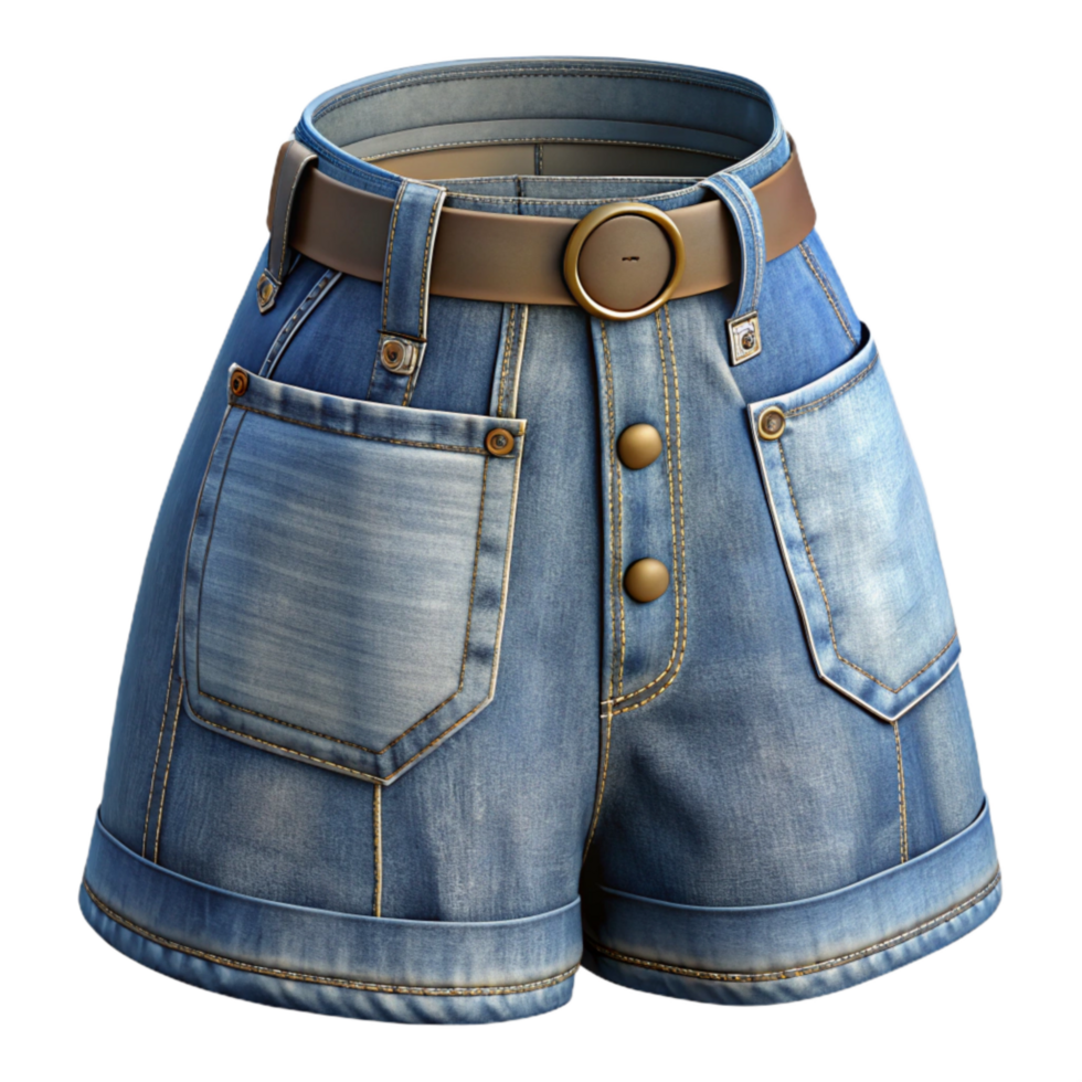 beautiful minimalist Upcycled Jeans Skirt Distressed Denim Isolated Element genuine png