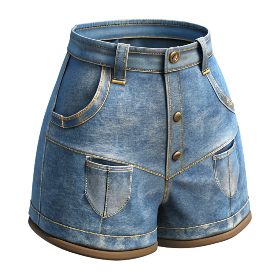 beautiful modern Upcycled Jeans Skirt Distressed Denim Isolated Element professional png