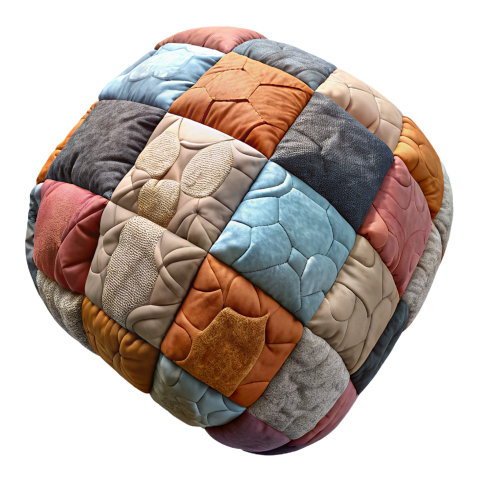 extraordinary vintage Upcycled Tshirt Quilt Patchwork Design Isolated Element high resolution png
