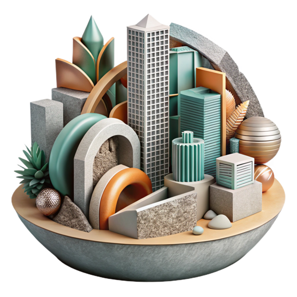 wonderful vintage Urban Art Abstract Cutout Dynamic Composition genuine png