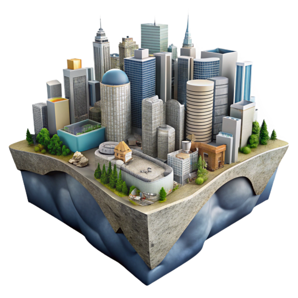 extraordinary classic Urban Art Landscape Cutout Cityscape View high resolution png