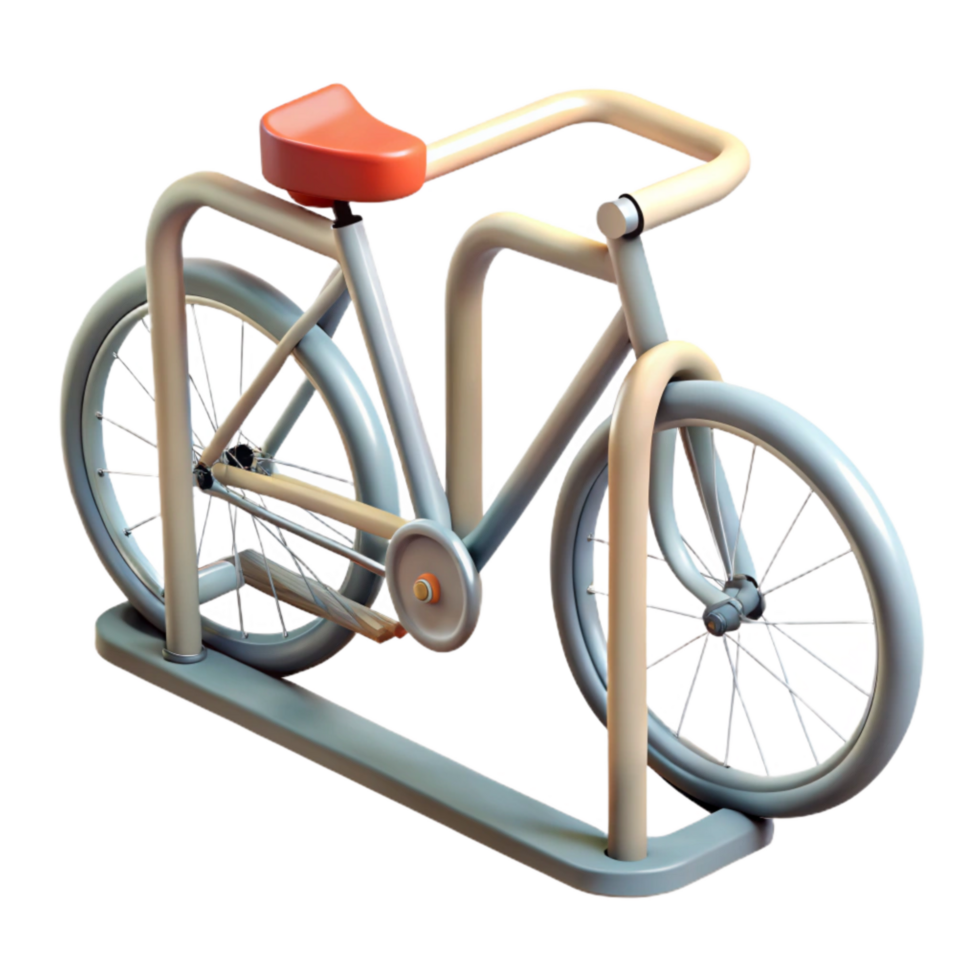 elegant classic Urban Bicycle Rack Side View Isolated high resolution png