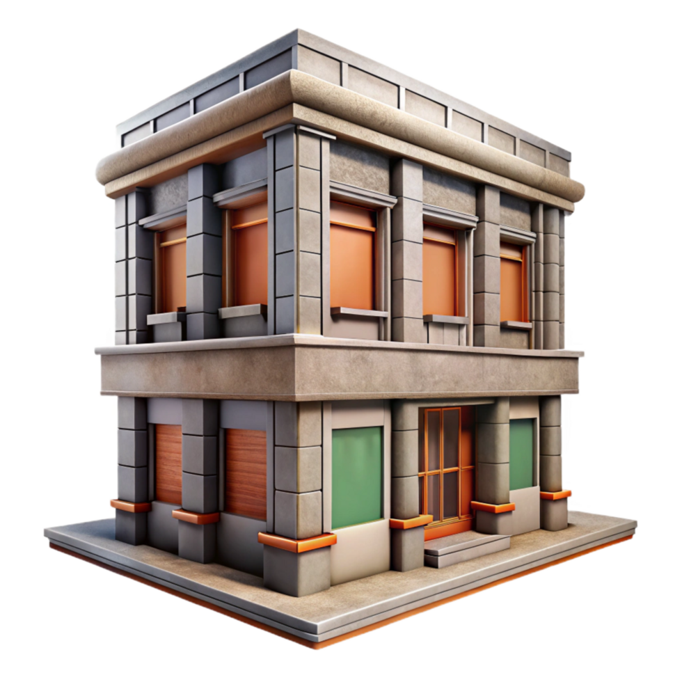 beautiful vintage Urban Building Facade Cutout exclusive png