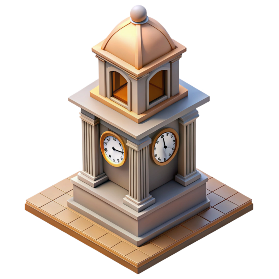 dramatic creative Urban Clock Tower High Angle View Transparent detailed png