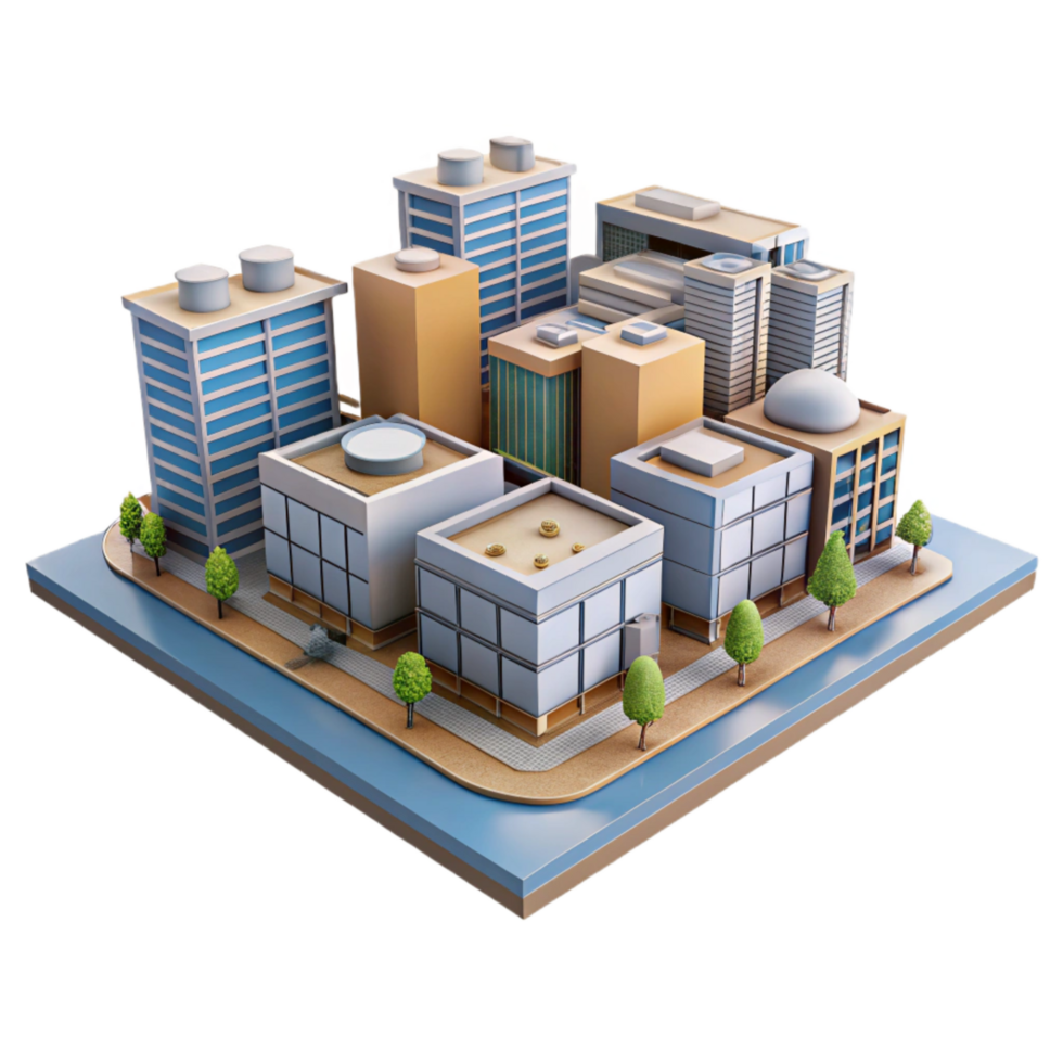 extraordinary abstract Urban Development Project Model Transparent Background png