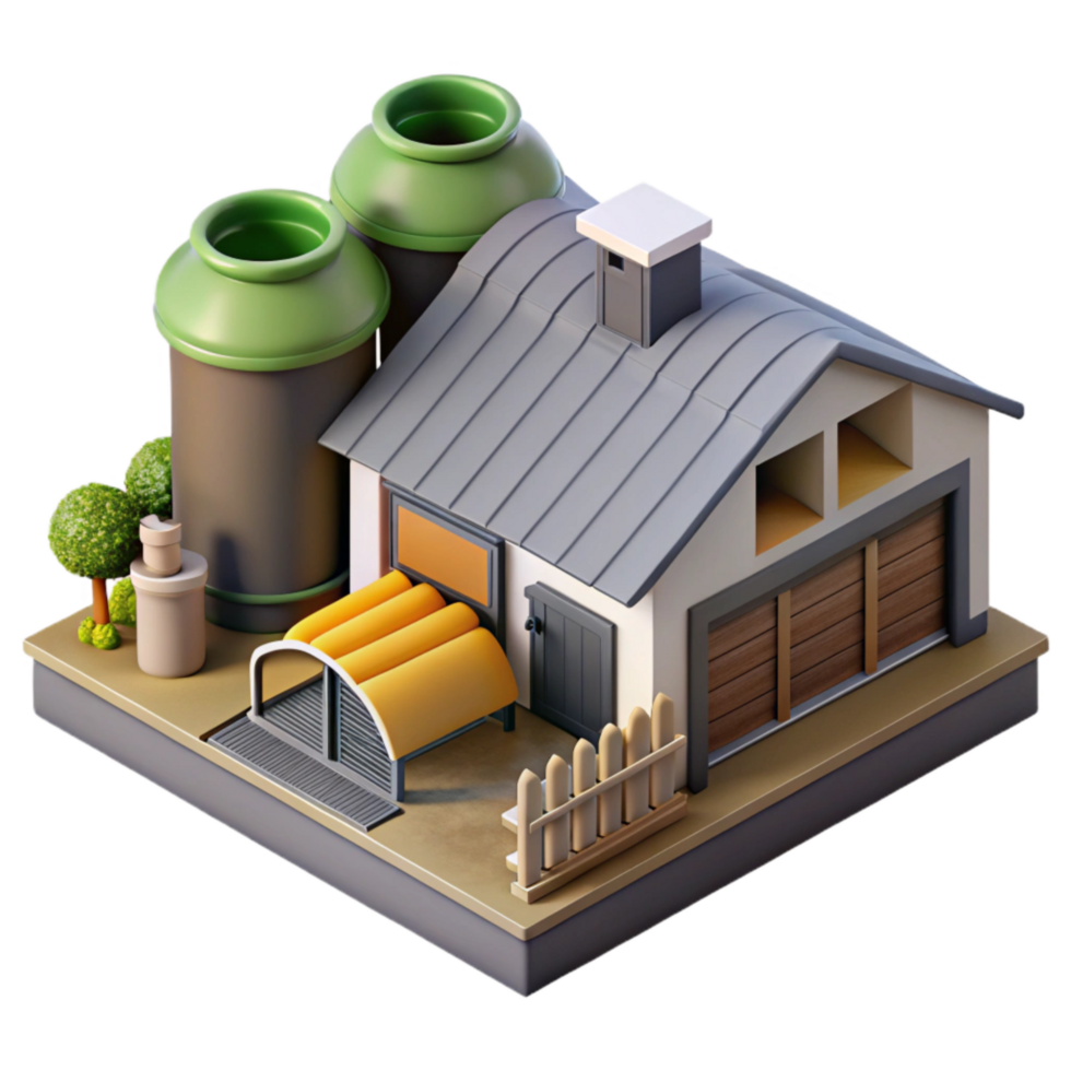 magnificent minimalist Urban Farm Building Rooftop View Cutout exclusive png