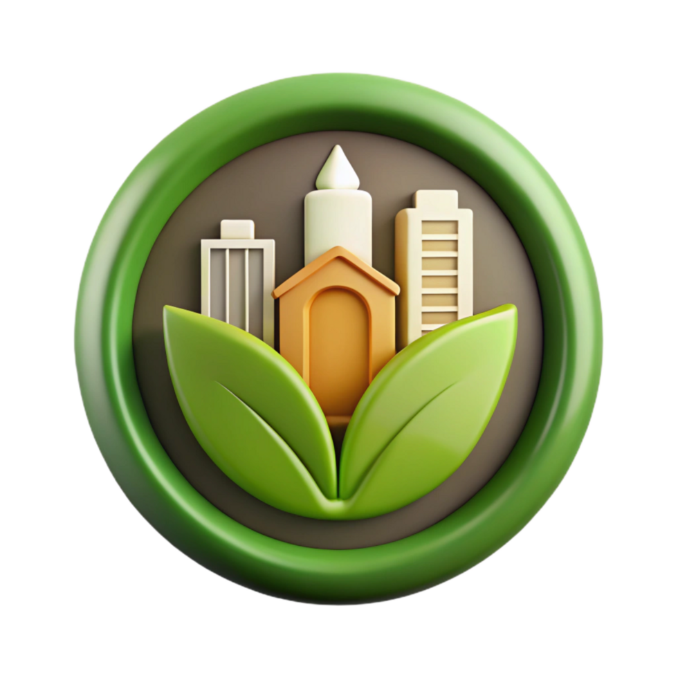 serene minimalist Urban Farming Logo Template Cutout Simple Design genuine png