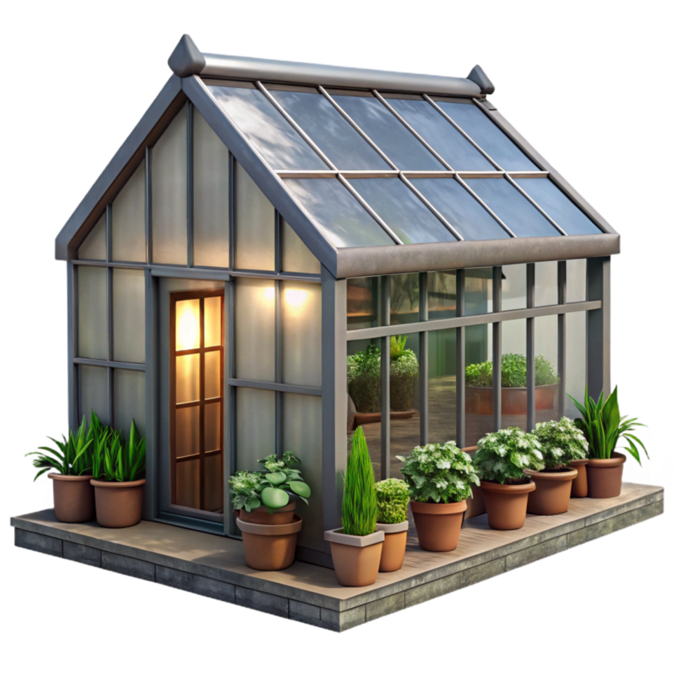 wonderful classic Urban Farm Greenhouse Exterior Isolated original png