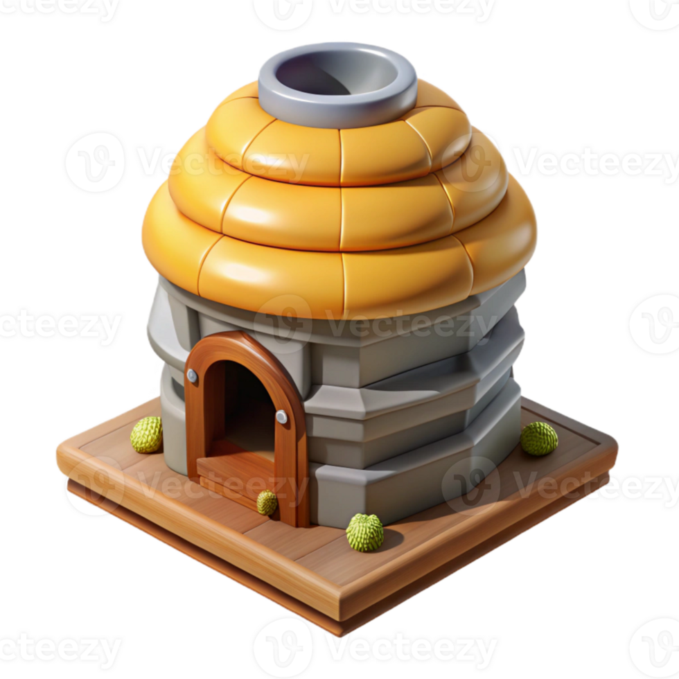 serene creative Urban Farm Rooftop Beehive Isolated professional png