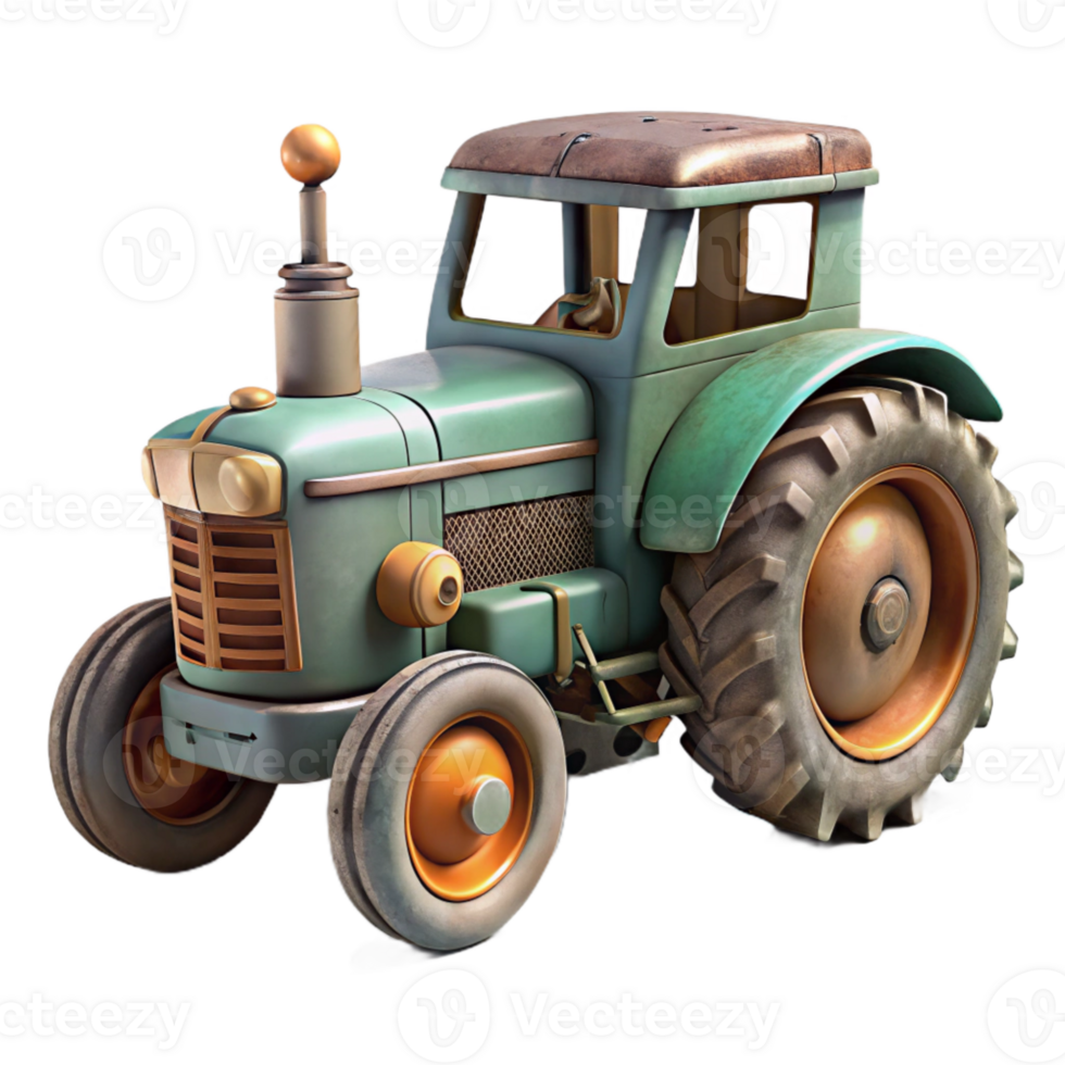 extraordinary creative Urban Farm Tractor Cutout Vintage Model high resolution png