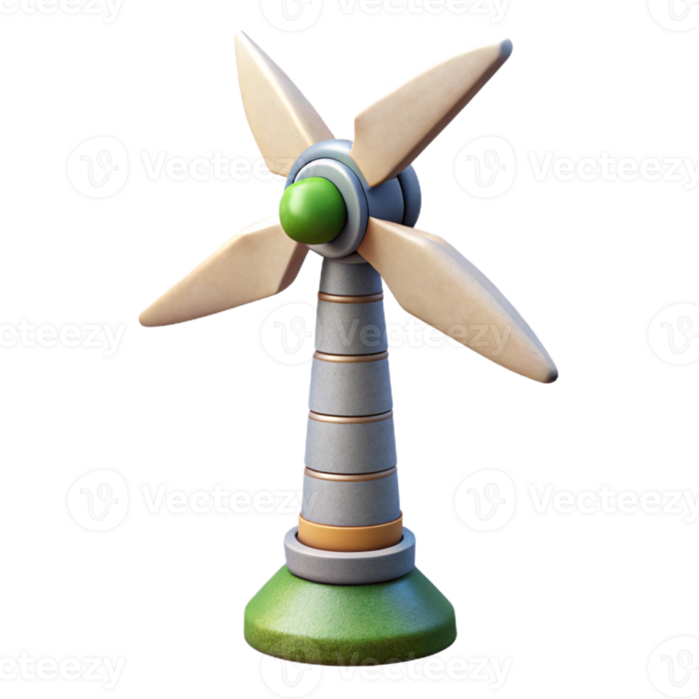 stunning rustic Urban Farm Wind Turbine Isolated Sustainable Energy high resolution png