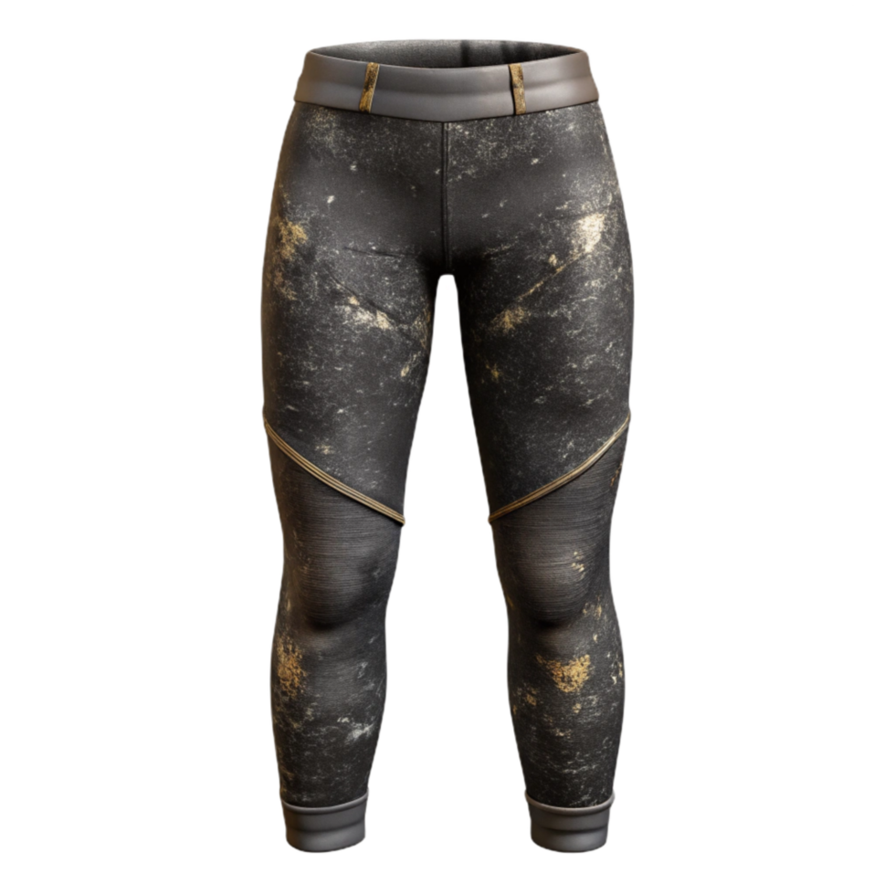 vibrant contemporary Urban Fashion Leggings Black Isolated on Transparent Background exclusive png