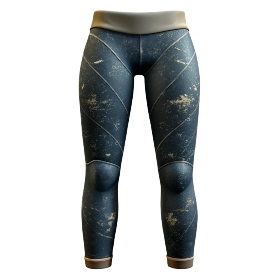 elegant artistic Urban Fashion Leggings Black Isolated on Transparent Background professional png