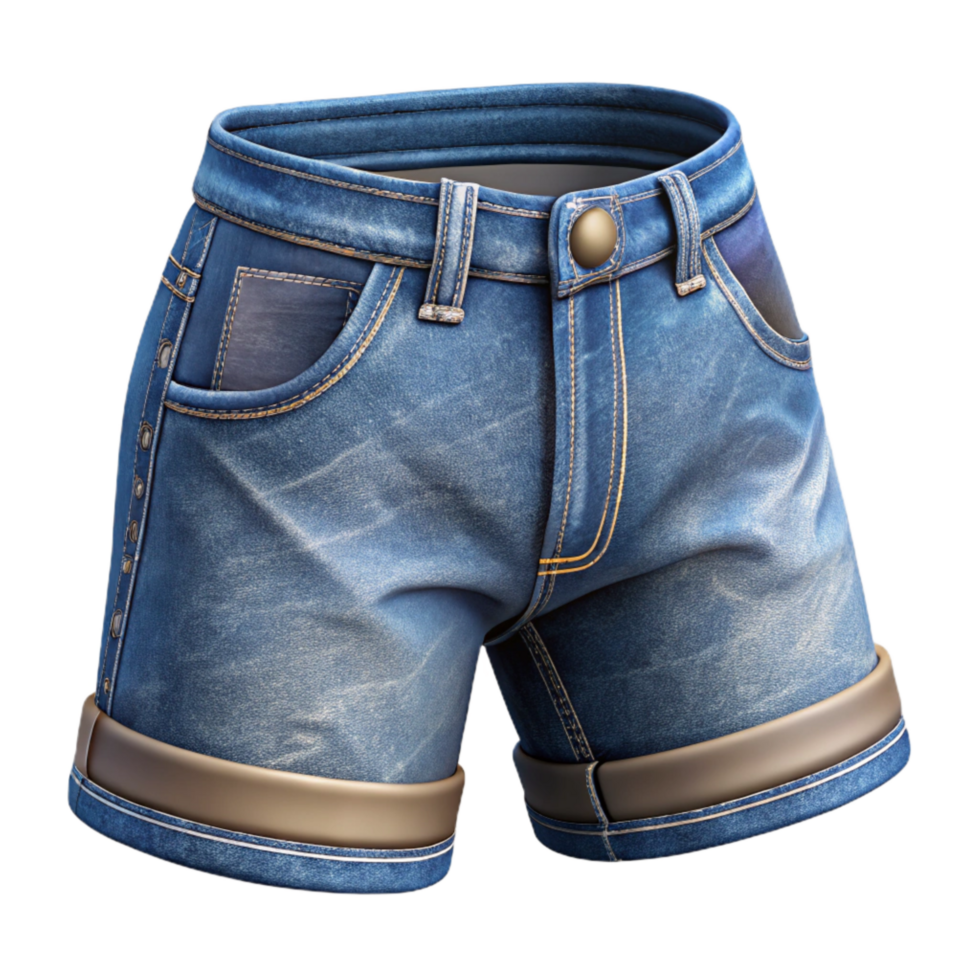 magnificent artistic Urban Fashion Shorts Denim Isolated on Transparent Background exclusive png