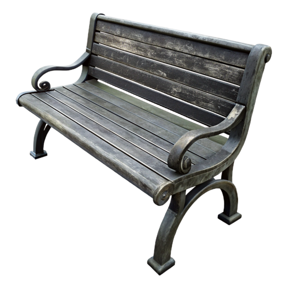 magnificent abstract Urban Garden Bench Metal Black Isolated original png