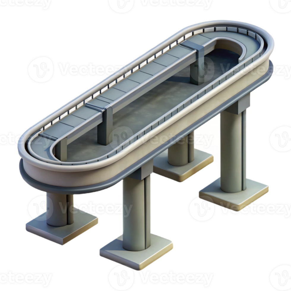 stunning modern Urban Monorail Track Close Up Isolated high resolution png